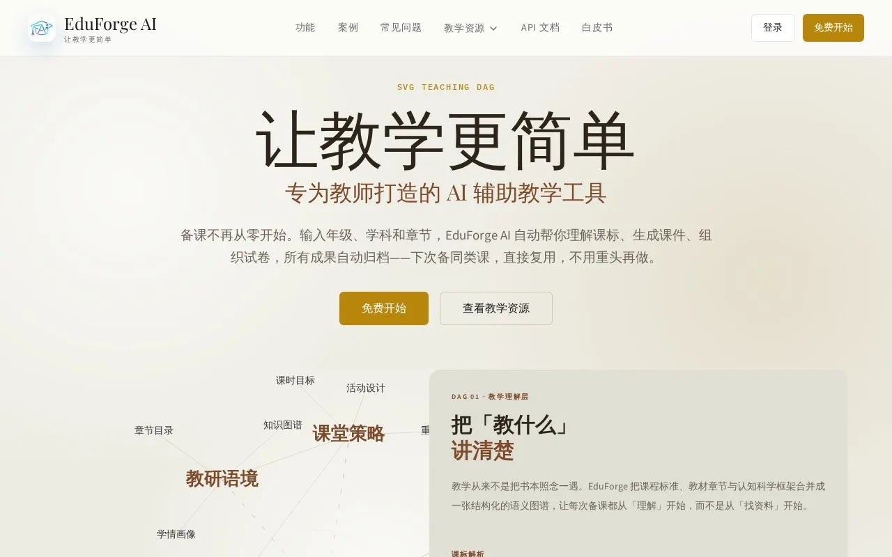 EduForge AI - AI辅助教学